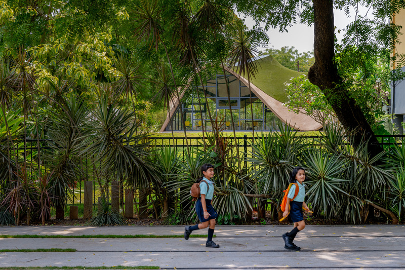Dossier de presse | 6986-02 - Communiqué de presse | Cocoon, Pre-primary Extension, Bloomingdale International School - andblack design studio - Architecture institutionnelle - The architecture imbibes a lasting impression on the children and invokes a sense of pride for their unique learning environment - Crédit photo : Vinay Panjwani