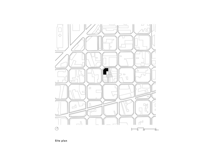 Dossier de presse | 4196-01 - Communiqué de presse | b720 Turns Simon's Old Factory to SWITCH, the Company's New Headquarters - b720 Fermín Vázquez Arquitectos - Architecture commerciale - Site plan - Crédit photo : b720 Fermín Vázquez Arquitectos