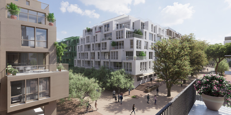 Press kit | 2204-10 - Press release | Post-Disaster Urban Regeneration Through Community Co-creation - SOUR - Residential Architecture - Looking over the pedestrian alley from our balcony<br> - Photo credit: SOUR