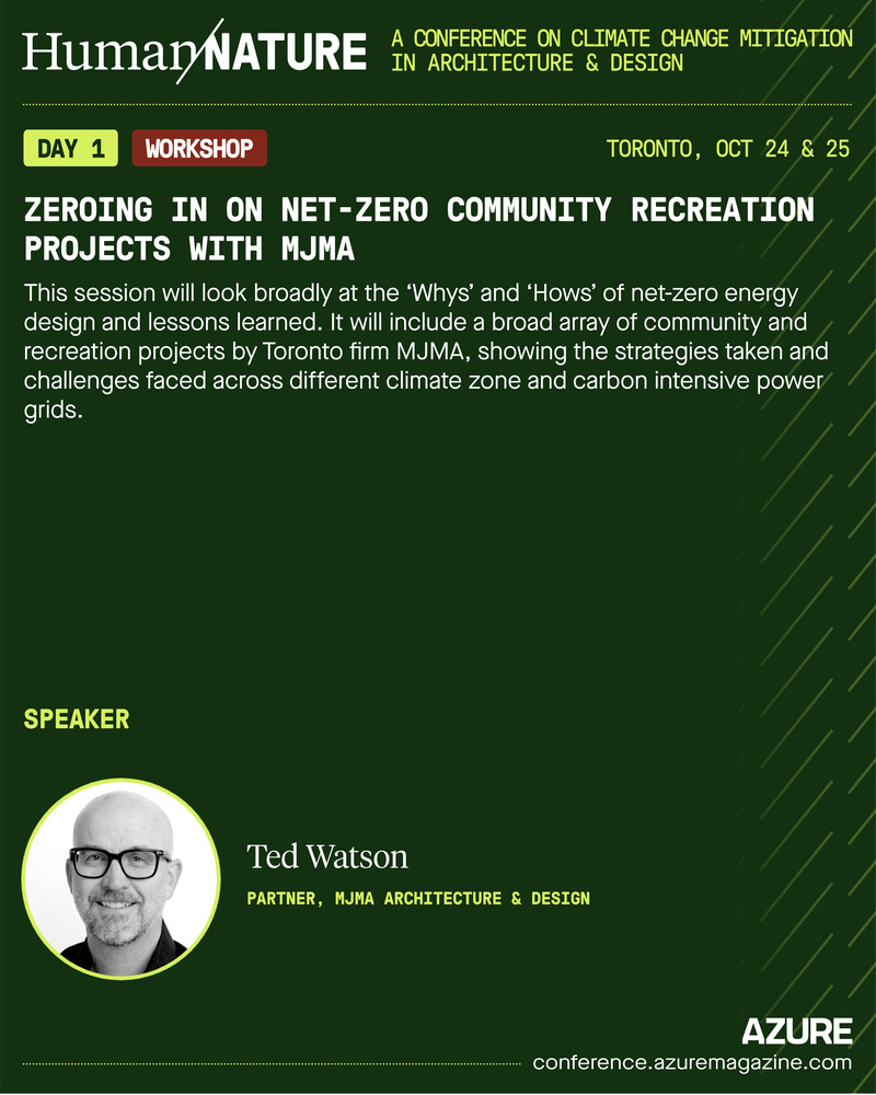 Dossier de presse | 809-39 - Communiqué de presse | Human/Nature, AZURE’s Conference on Climate Action Through Design, Gathers World-Renowned Practitioners in Toronto from October 24 to 25 - AZURE Media - Évènement + Exposition - Crédit photo : AZURE Media