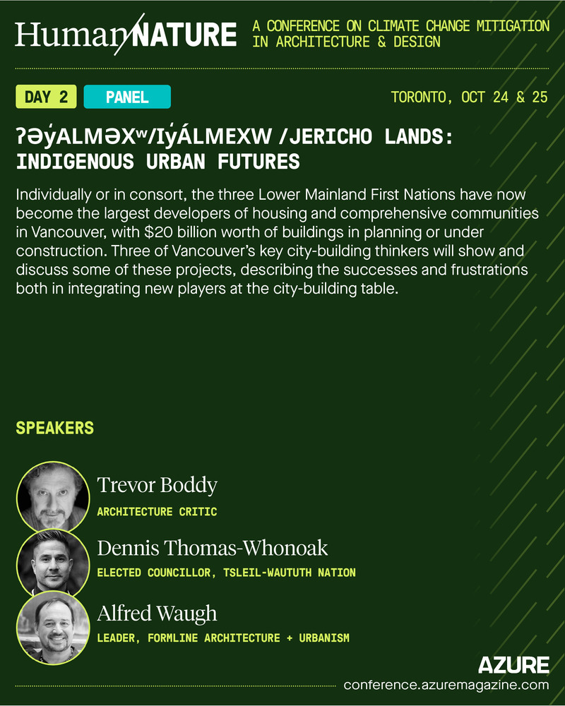 Dossier de presse | 809-39 - Communiqué de presse | Human/Nature, AZURE’s Conference on Climate Action Through Design, Gathers World-Renowned Practitioners in Toronto from October 24 to 25 - AZURE Media - Évènement + Exposition - Crédit photo : AZURE Media