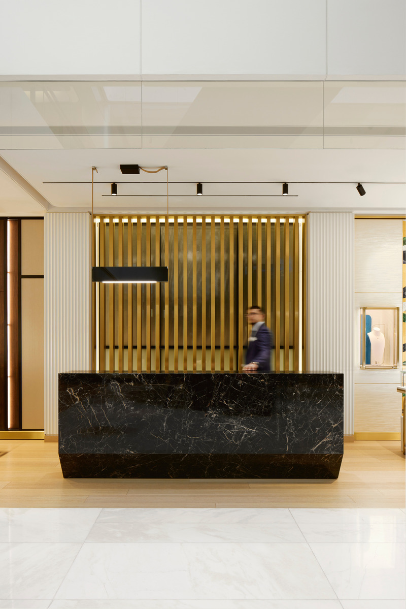 Press kit | 1440-02 - Press release | Château d’Ivoire - Archi- - Commercial Architecture - Reception desk - Photo credit: James Brittain