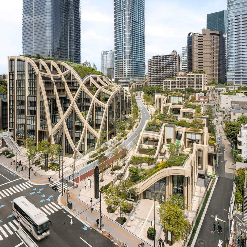 Dossier de presse | 4709-09 - Communiqué de presse | Dezeen Awards 2024 Architecture Longlist Revealed - Dezeen - Concours - Azabudai Hills by Heatherwick Studio.  - Crédit photo : Raquel Diniz