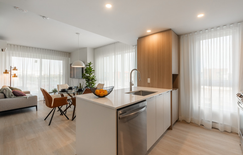 Press kit | 2056-14 - Press release | New 550-Unit Neighborhood in Laval: Mostra Centropolis Officially Opens its Doors and Announces New Phases - Cogir Immobilier - Real Estate - Photo credit: Kptur