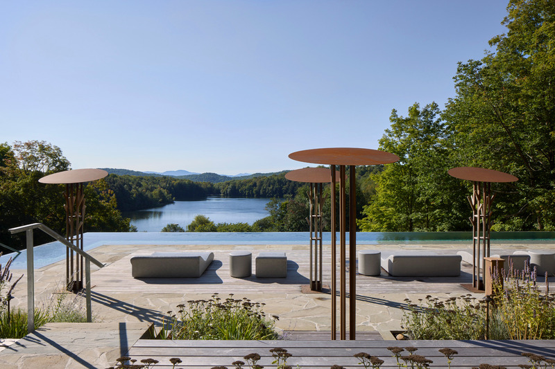 Dossier de presse | 1408-03 - Communiqué de presse | BALNEA spa + réserve thermale inaugure de nouvelles installations célébrant la nature - BALNEA spa + réserve thermale - Architecture commerciale - Terrasses multi-niveaux - Crédit photo : James Brittain