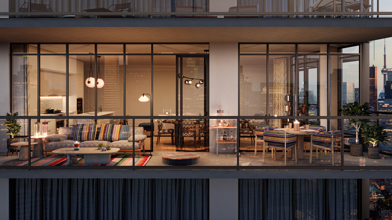 Press kit | 2066-18 - Press release | MISSONI SKY Unveiled: A Masterpiece of Fashion-Inspired Living in Toronto - II BY IV DESIGN - Real Estate - Photo credit: Supergraphiq