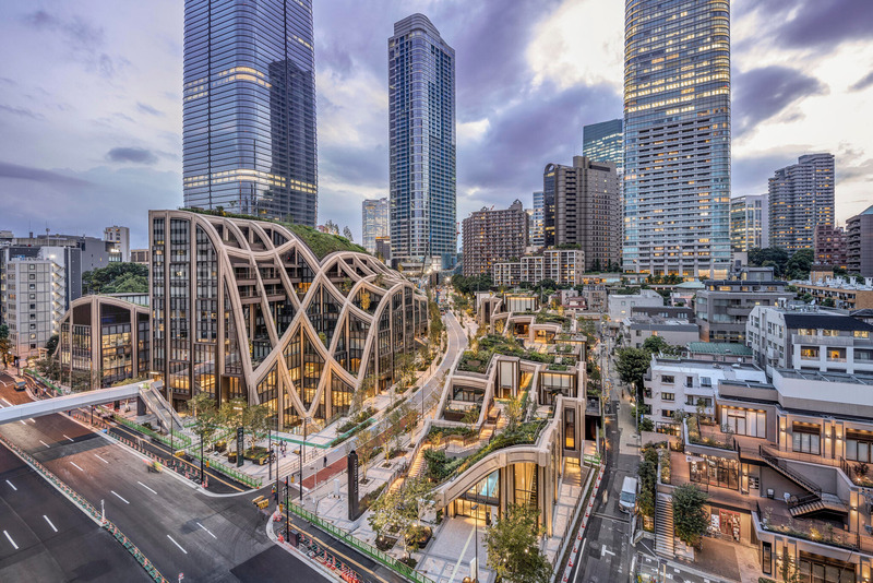 Dossier de presse | 4709-13 - Communiqué de presse | World's 82 Best Buildings Shortlisted for Dezeen Awards 2024 - Dezeen - Concours - Azabudai Hills, Heatherwick Studio and BIG, Tokyo, Japan