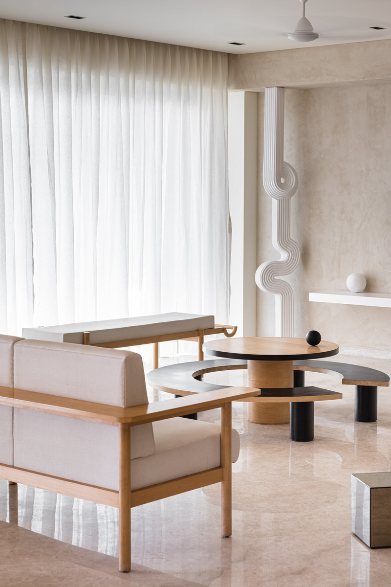 Dossier de presse | 4709-14 - Communiqué de presse | Designers of the Year Shortlist Revealed for Dezeen Awards 2024 - Dezeen - Concours - Mumbai Apartment by Act of Quad