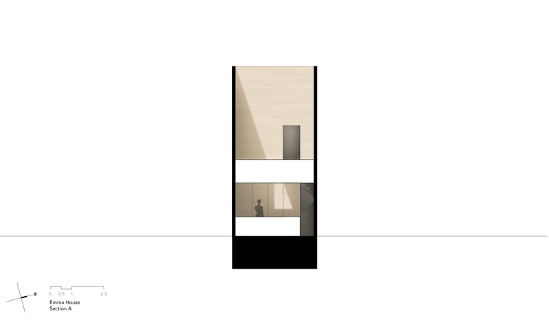 Dossier de presse | 5118-05 - Communiqué de presse | Casa Emma - HW Studio - Architecture résidentielle - Section A-A´ - Crédit photo : HW Studio