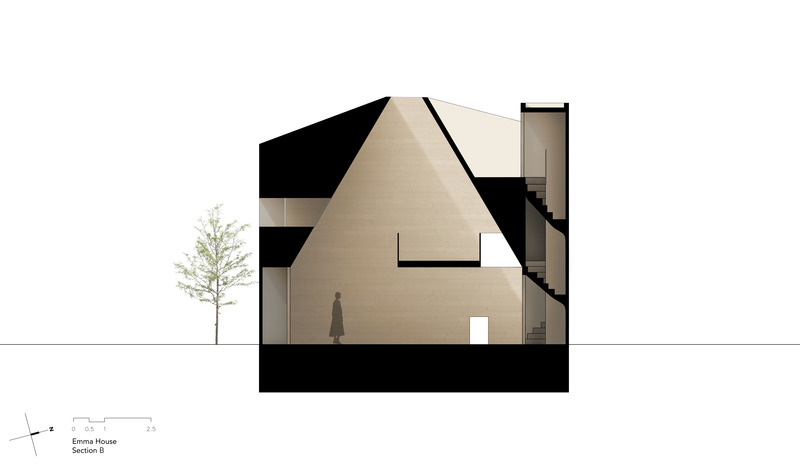 Dossier de presse | 5118-05 - Communiqué de presse | Casa Emma - HW Studio - Architecture résidentielle - Section B-B´ - Crédit photo : HW Studio