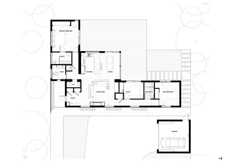 Dossier de presse | 5897-04 - Communiqué de presse | Shift House - Palette Architecture - Architecture résidentielle - Floorplan - Crédit photo : Palette Architecture