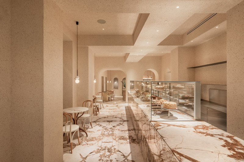 Press kit | 6673-02 - Press release | Cukiernia - The Pastry Shop With Walls Covered in Eggshell Plaster - YOD Group - Commercial Interior Design - Photo credit:  Yevhenii Avramenko 