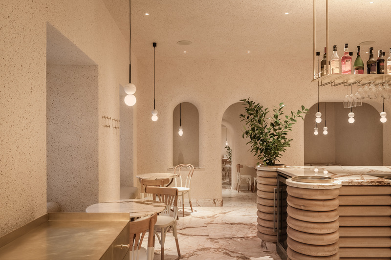 Press kit | 6673-02 - Press release | Cukiernia - The Pastry Shop With Walls Covered in Eggshell Plaster - YOD Group - Commercial Interior Design - Photo credit:  Yevhenii Avramenko 