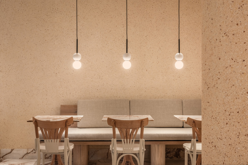 Press kit | 6673-02 - Press release | Cukiernia - The Pastry Shop With Walls Covered in Eggshell Plaster - YOD Group - Commercial Interior Design - Photo credit:  Yevhenii Avramenko 