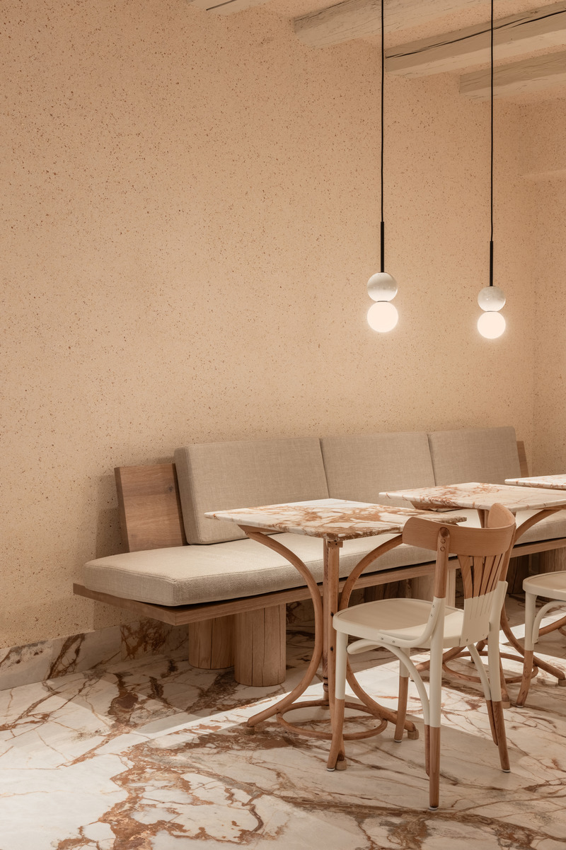 Press kit | 6673-02 - Press release | Cukiernia - The Pastry Shop With Walls Covered in Eggshell Plaster - YOD Group - Commercial Interior Design - Photo credit:  Yevhenii Avramenko 