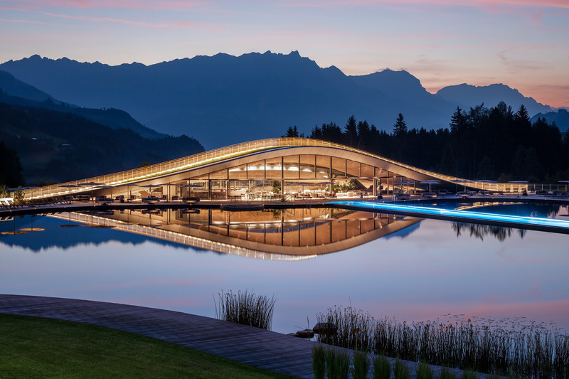 Press kit | 7501-04 - Press release | BLT Built Design Awards 2024 Celebrates the Winners Shaping Tomorrow's Built Environment - 3C Awards - Event + Exhibition - Architectural Design of the Year 2024. ATMOSPHERE by Krallerhof by Hadi Teherani Architects. Construction Company Kebony (Decking) - Photo credit: HGEsch Photography<br style=""> 