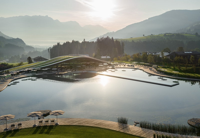 Press kit | 7501-04 - Press release | BLT Built Design Awards 2024 Celebrates the Winners Shaping Tomorrow's Built Environment - 3C Awards - Event + Exhibition - Architectural Design of the Year 2024. ATMOSPHERE by Krallerhof by Hadi Teherani Architects. Construction Company Kebony (Decking) - Photo credit: HGEsch Photography.<br> 