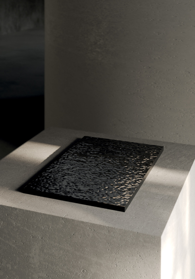 Press kit | 1177-17 - Press release | Glint - Ceramiche Refin - Product - Glint Variation 30x60cm, a single piece of art produced in a limited edition of 99 pieces and delivered with a numbered certificate of authenticity - Photo credit: Courtesy Ceramiche Refin