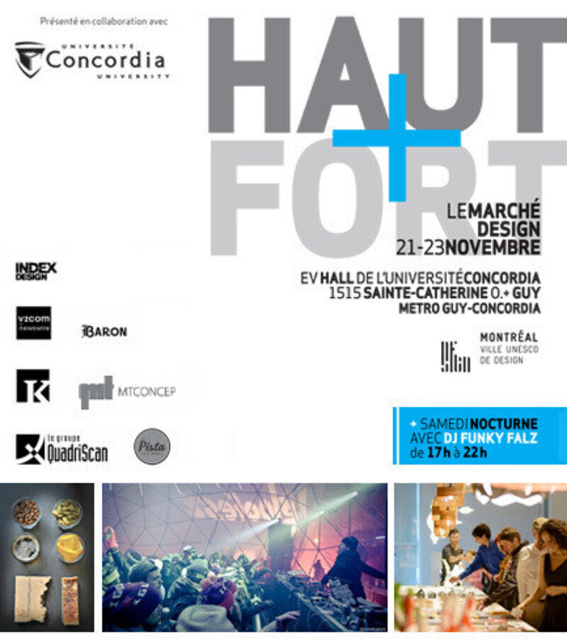 Salle de presse | v2com-newswire | Fil de presse | Architecture | Design | Art de vivre - Communiqué de presse - Haut+Fort : Le marché design, 3e édition, sera présenté à l'Université Concordia - HAUT+FORT