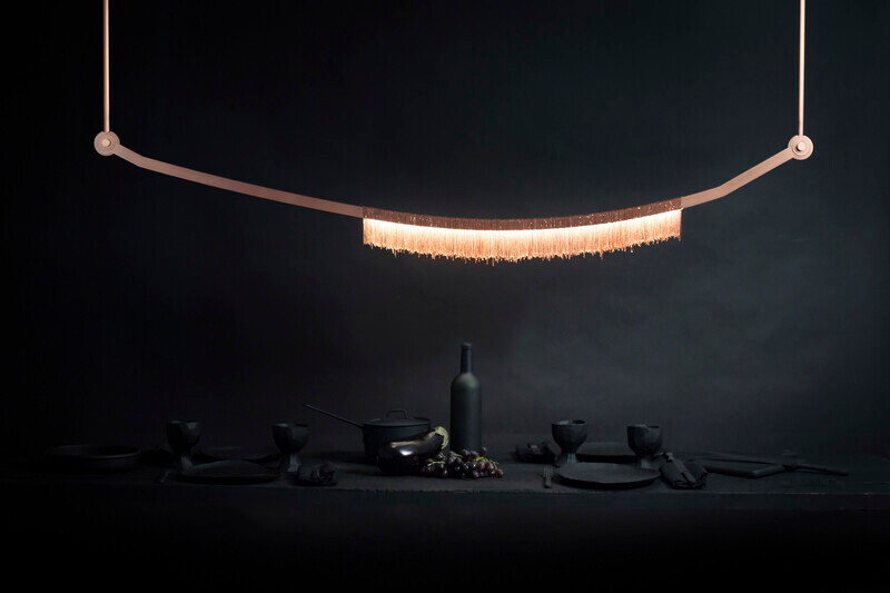Press kit - Press release - Larose Guyon's new lighting fixtures collection /Les Ateliers Guyon's new hanging chair - Larose Guyon