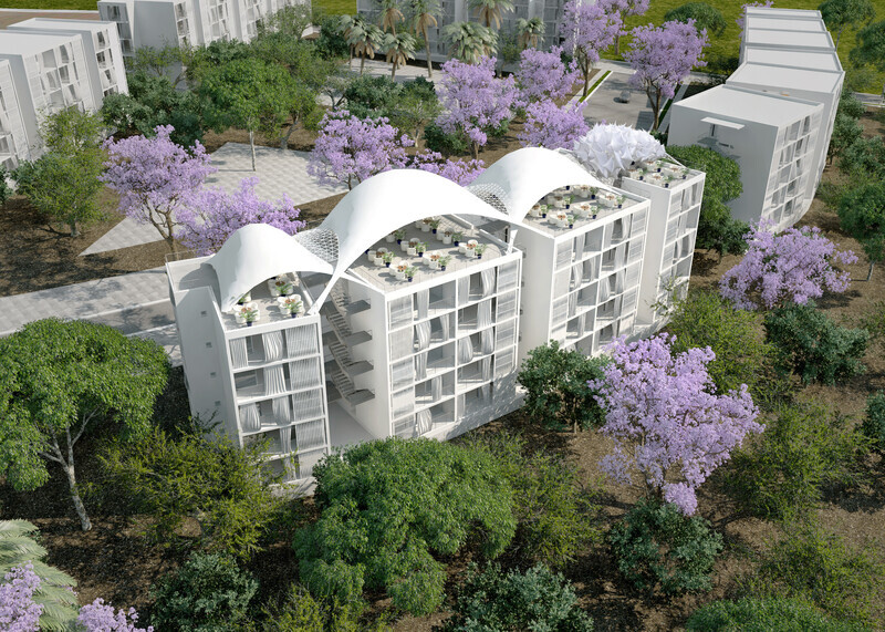 Salle de presse | v2com-newswire | Fil de presse | Architecture | Design | Art de vivre - Communiqué de presse - Logement social Colline aux Oliviers - Philippe Barriere Collective (PB+Co)