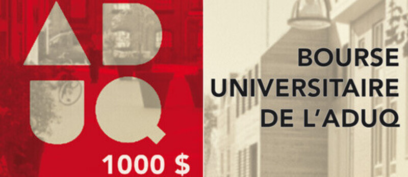 Newsroom | v2com-newswire | Newswire | Architecture | Design | Lifestyle - Press release - Academic scholarship of the ADUQ 2013 - Association du design urbain du Québec (ADUQ)