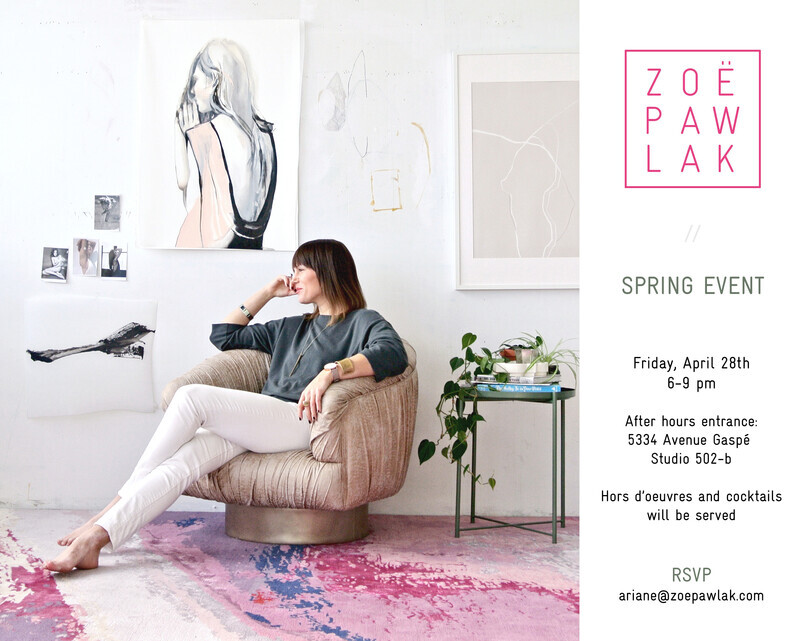 Newsroom | v2com-newswire | Newswire | Architecture | Design | Lifestyle - Press release - Zoë Pawlak Art + Design Studio: Spring Event - Zoë Pawlak Studio