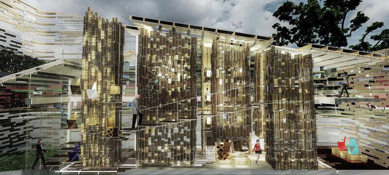 Salle de presse | v2com-newswire | Fil de presse | Architecture | Design | Art de vivre - Communiqué de presse - La salle d'exposition The Paper Pavilion - Commerce radical - Larry Teo