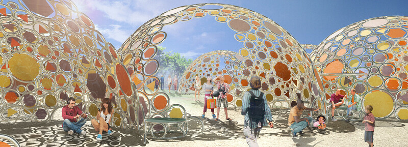 Salle de presse | v2com-newswire | Fil de presse | Architecture | Design | Art de vivre - Communiqué de presse - Installation « Bubble Shade » - Valerie Schweitzer Architects
