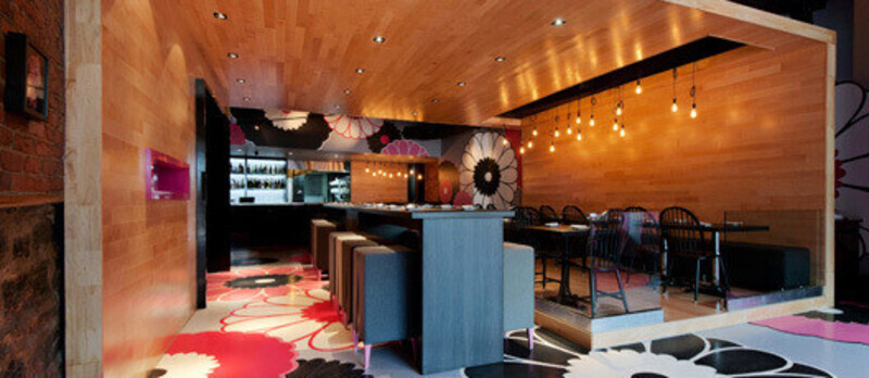 Salle de presse | v2com-newswire | Fil de presse | Architecture | Design | Art de vivre - Communiqué de presse - Parfum de démesure Bistro japonais Kinoya - Jean de Lessard, Designers Créatifs