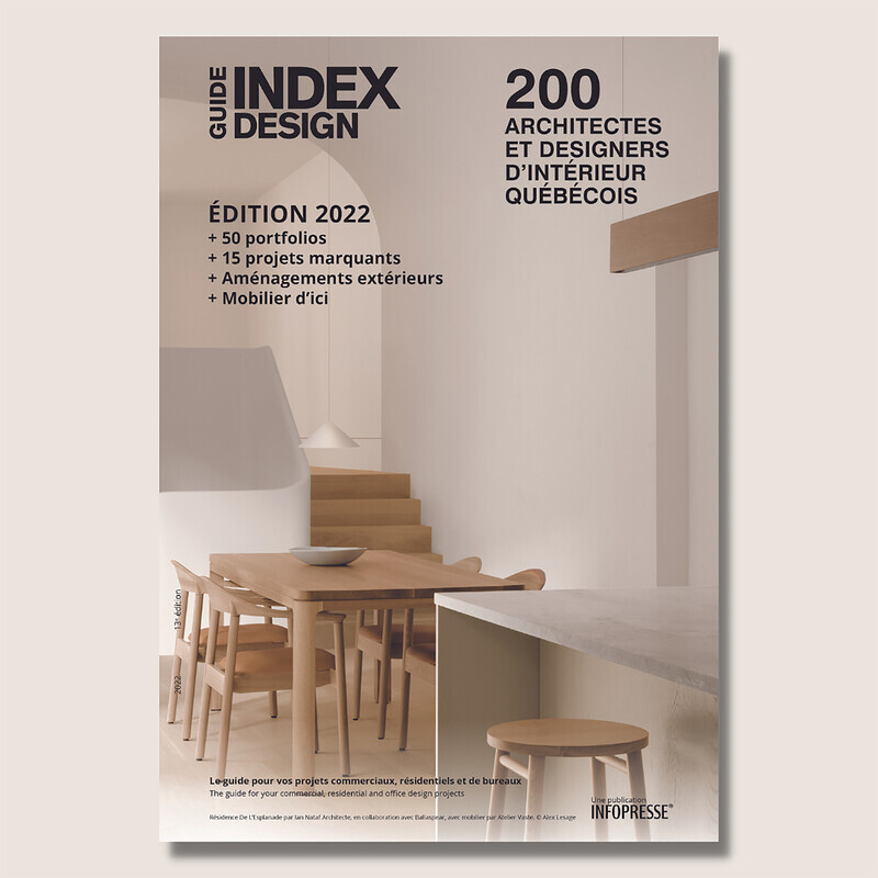 Salle de presse | v2com-newswire | Fil de presse | Architecture | Design | Art de vivre - Communiqué de presse - Lancement de la 13e édition du Guide 200 architectes et designers d'intérieur québécois - Index-Design