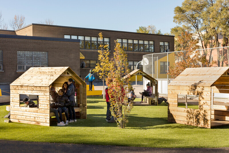 Newsroom | v2com-newswire | Newswire | Architecture | Design | Lifestyle - Press release - École Sainte-Anne - A new redesigned schoolyard - Taktik design