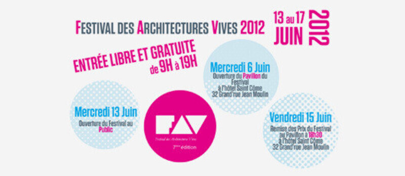 Salle de presse | v2com-newswire | Fil de presse | Architecture | Design | Art de vivre - Communiqué de presse - L’inauguration du Festival des Architectures Vives 2012 Mardi 12 juin - 18h30 - Association Champ Libre - Festival des Architectures Vives (FAV)