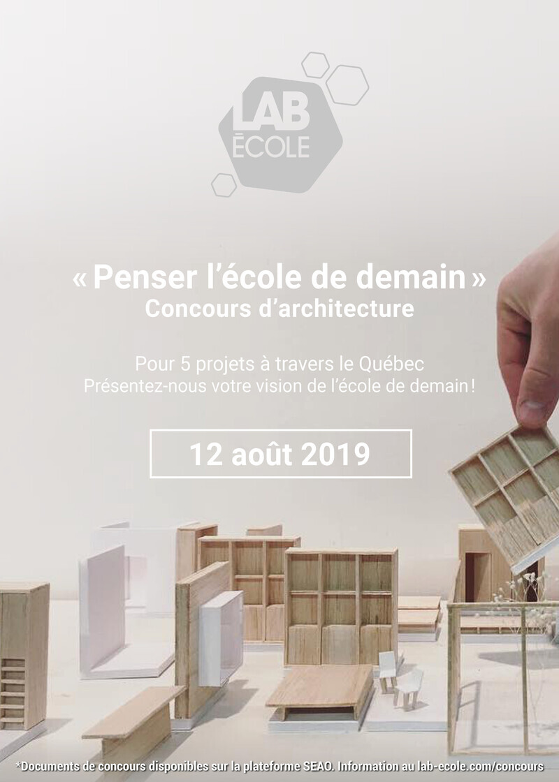 Salle de presse | v2com-newswire | Fil de presse | Architecture | Design | Art de vivre - Communiqué de presse - Le Lab-École annonce officiellement le lancement de son concours d’architecture - Lab-École