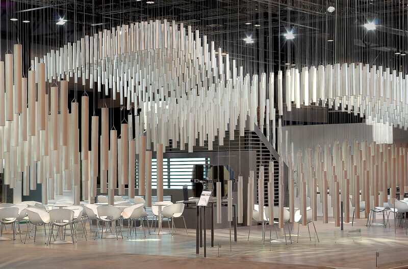 Salle de presse | v2com-newswire | Fil de presse | Architecture | Design | Art de vivre - Communiqué de presse - Complexité éphémère : pavillon d’exposition Alumafel - Pedro García Martínez. Architecte