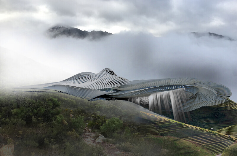 Press kit - Press release - Fog harnessing spa and water irrigation plant - Margot Krasojević Architects