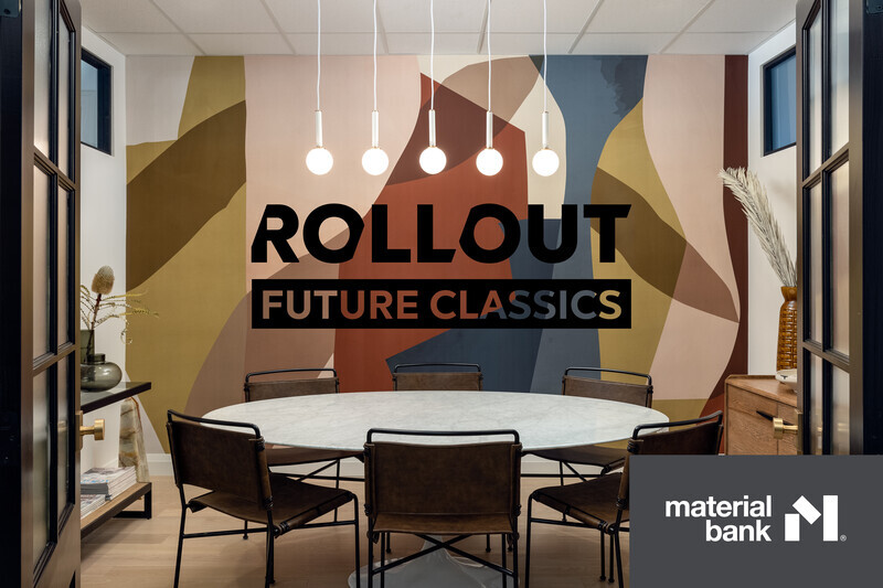 Salle de presse | v2com-newswire | Fil de presse | Architecture | Design | Art de vivre - Communiqué de presse - Rollout rejoint Material Bank et lance la collection de papiers peints Future Classics - Rollout