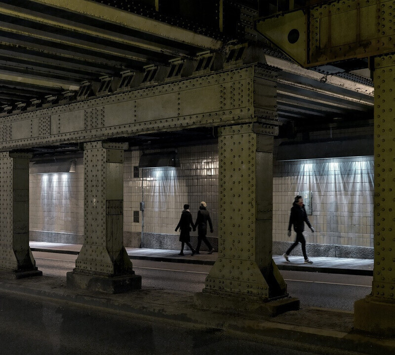 Newsroom | v2com-newswire | Newswire | Architecture | Design | Lifestyle - Press release - Pedestrians Create Surging Light Projections in Artwork by Matthias Oostrik - Matthias Oostrik