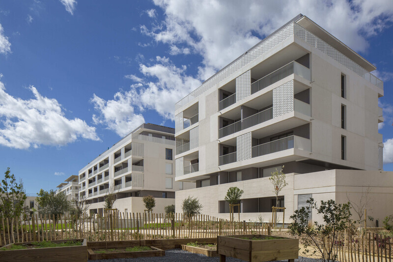 Press kit - Press release - Les Jardins de Verchant: Apartment Housing Complex in Montpellier - NBJ Architectes