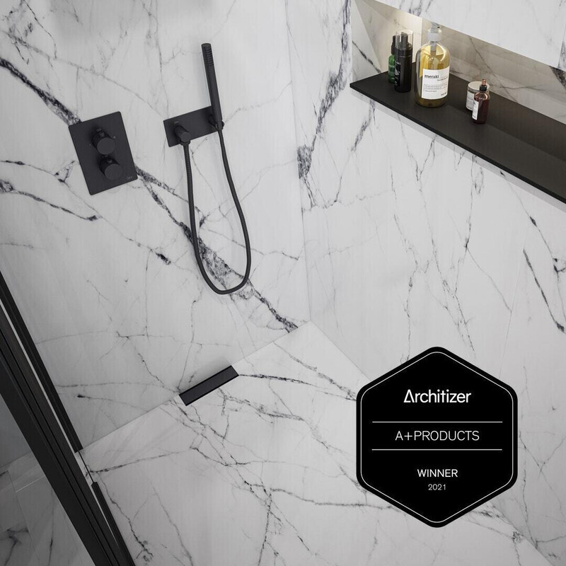 Salle de presse | v2com-newswire | Fil de presse | Architecture | Design | Art de vivre - Communiqué de presse - QM Drain Supreme Tile-in+ remporte le prix Architizer A+Product Awards 2021 dans la catégorie équipement de salle de bain - QM Drain