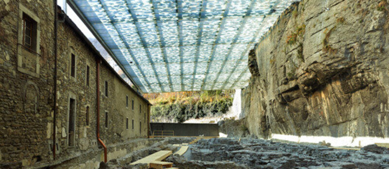 Salle de presse | v2com-newswire | Fil de presse | Architecture | Design | Art de vivre - Communiqué de presse - Couverture des ruines archéologiques de l’abbaye de St-Maurice - savioz fabrizzi architectes