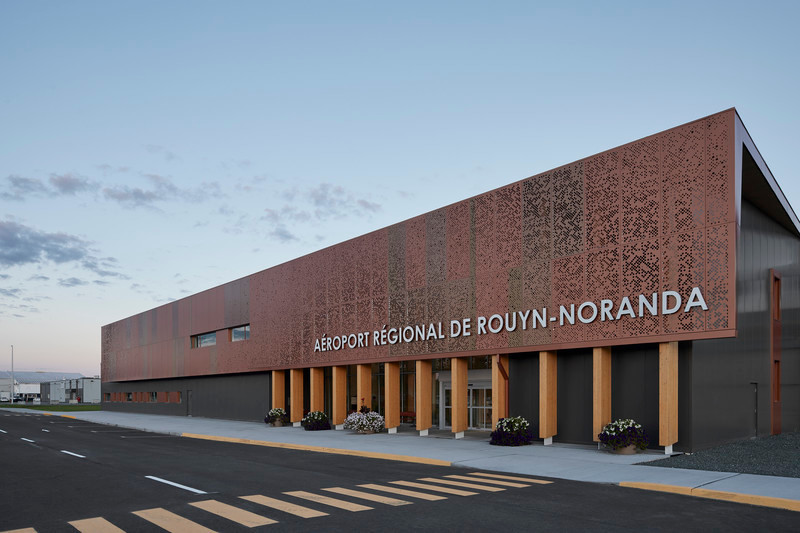Press kit - Press release - A New Air Terminal for the Rouyn-Noranda Airport - EVOQ Architecture + ARTCAD in joint venture