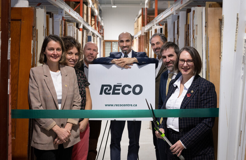 Press kit - Press release - RÉCO: The Inauguration of the New Construction Material Reuse Center in Montreal Draws a Full House - Architecture Without Borders Quebec (AWBQ)