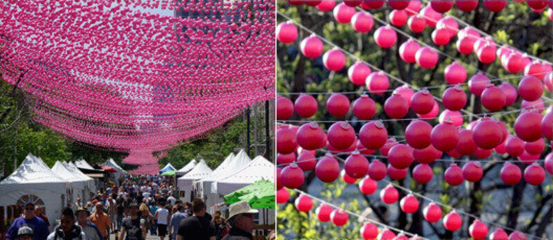 Newsroom | v2com-newswire | Newswire | Architecture | Design | Lifestyle - Press release - Pink Balls - Claude Cormier Architectes Paysagistes