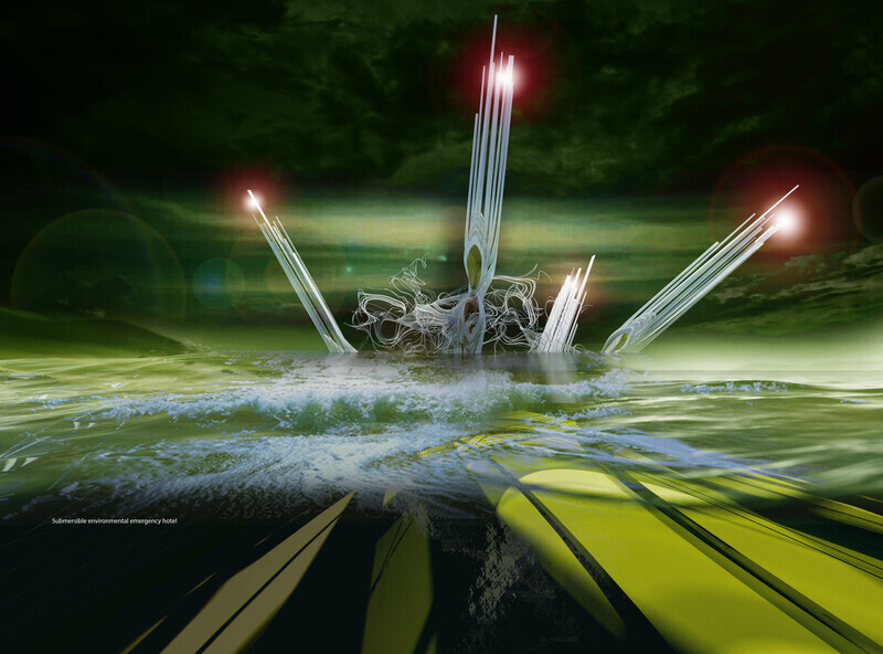 Press kit - Press release - Tsunami Submersible Emergency Hotel - Margot Krasojević Architecture