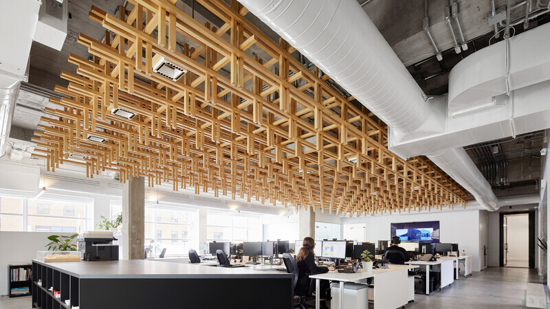 Dossier de presse - Communiqué de presse - Le bien-être, la durabilité et la mise en valeur du patrimoine signent la transformation des bureaux de Jodoin Lamarre Pratte architectes - Jodoin Lamarre Pratte architectes