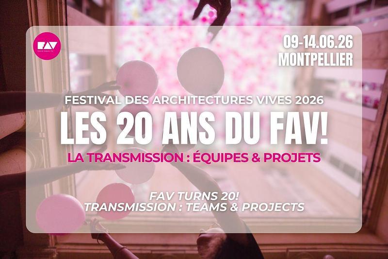 Salle de presse | v2com-newswire | Fil de presse | Architecture | Design | Art de vivre - Communiqué de presse - Festival des Architectures Vives 2026 : équipes et projets - Association Champ Libre